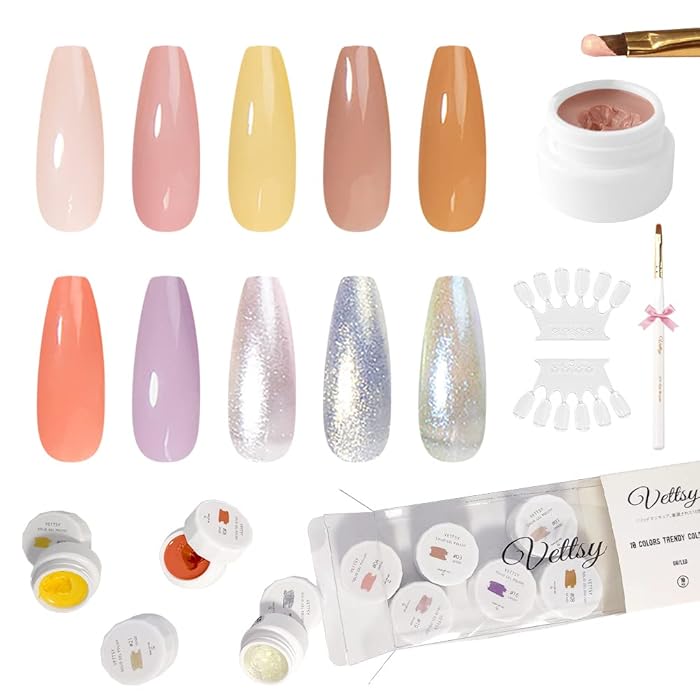 Buy Vettsy Solid Pudding Cream Gel Nail Polish in Pots, 10 Colors