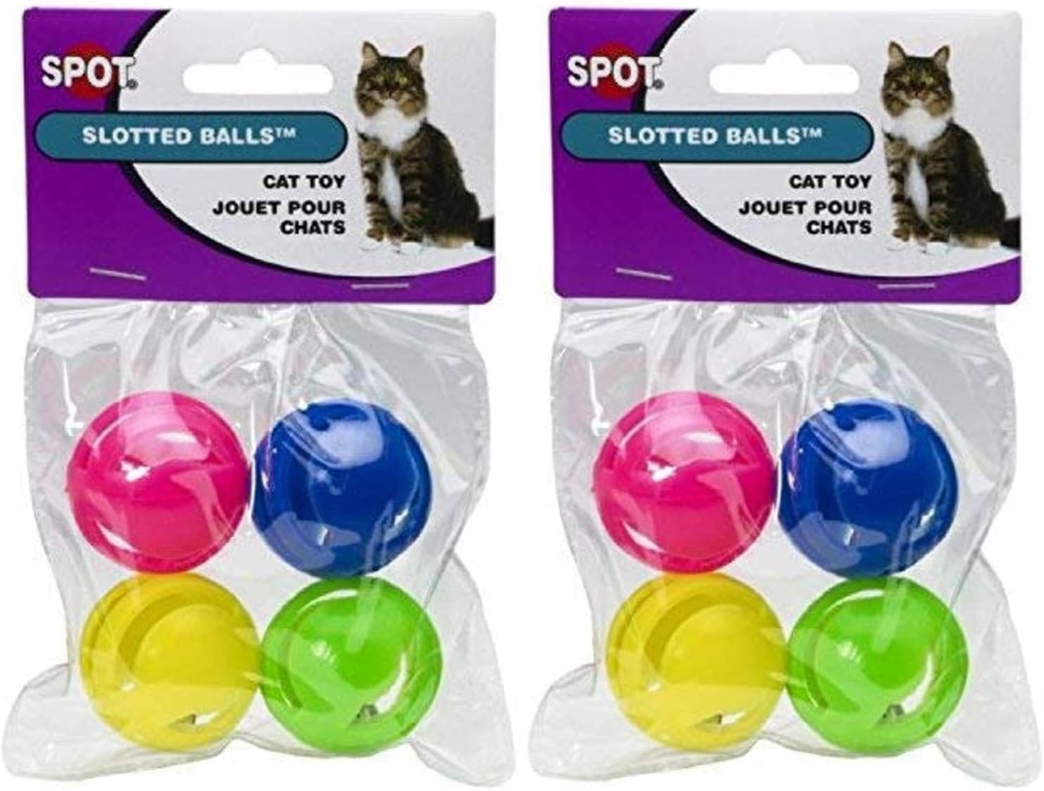 Ethical Slotted Balls Cat Toy, 4-Pack : Pet Toy Balls : Pet Supplies