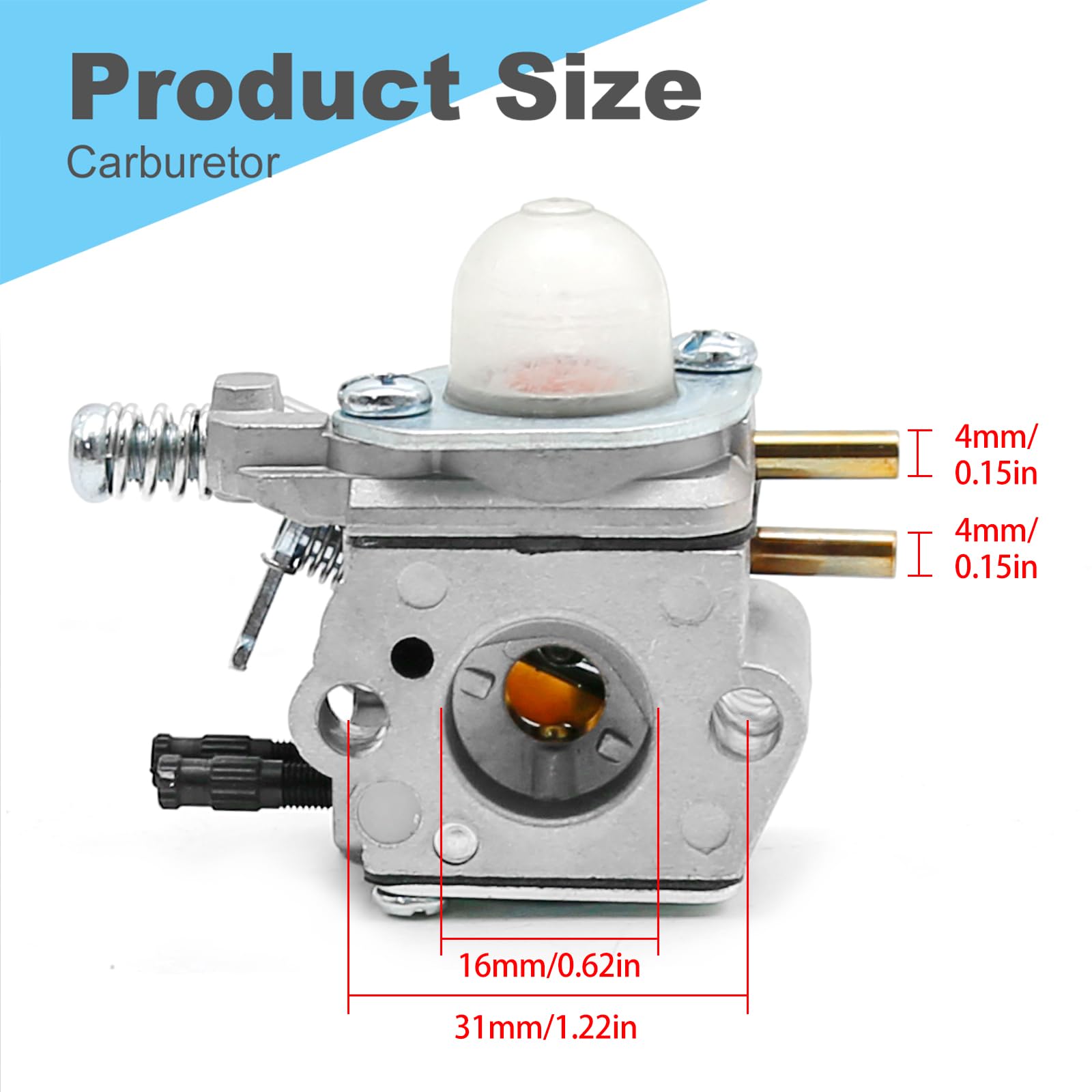 Anxingo C1U-K52 Carburetor Replacement for Echo SRM-2100 SM-2100 SRM-3605 SRM-1501 SRM-3800 SRM-3100 SRM-2100SB Trimmer, 2520013314 Carb Replacement for Zama C1U-K47 C1U-K29