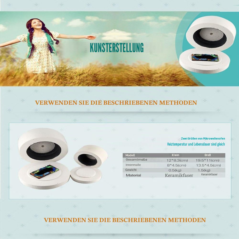 Professionelles großes Mikrowellenofen-Set, 15-teiliges Set zum Schmelzen von Glasofen