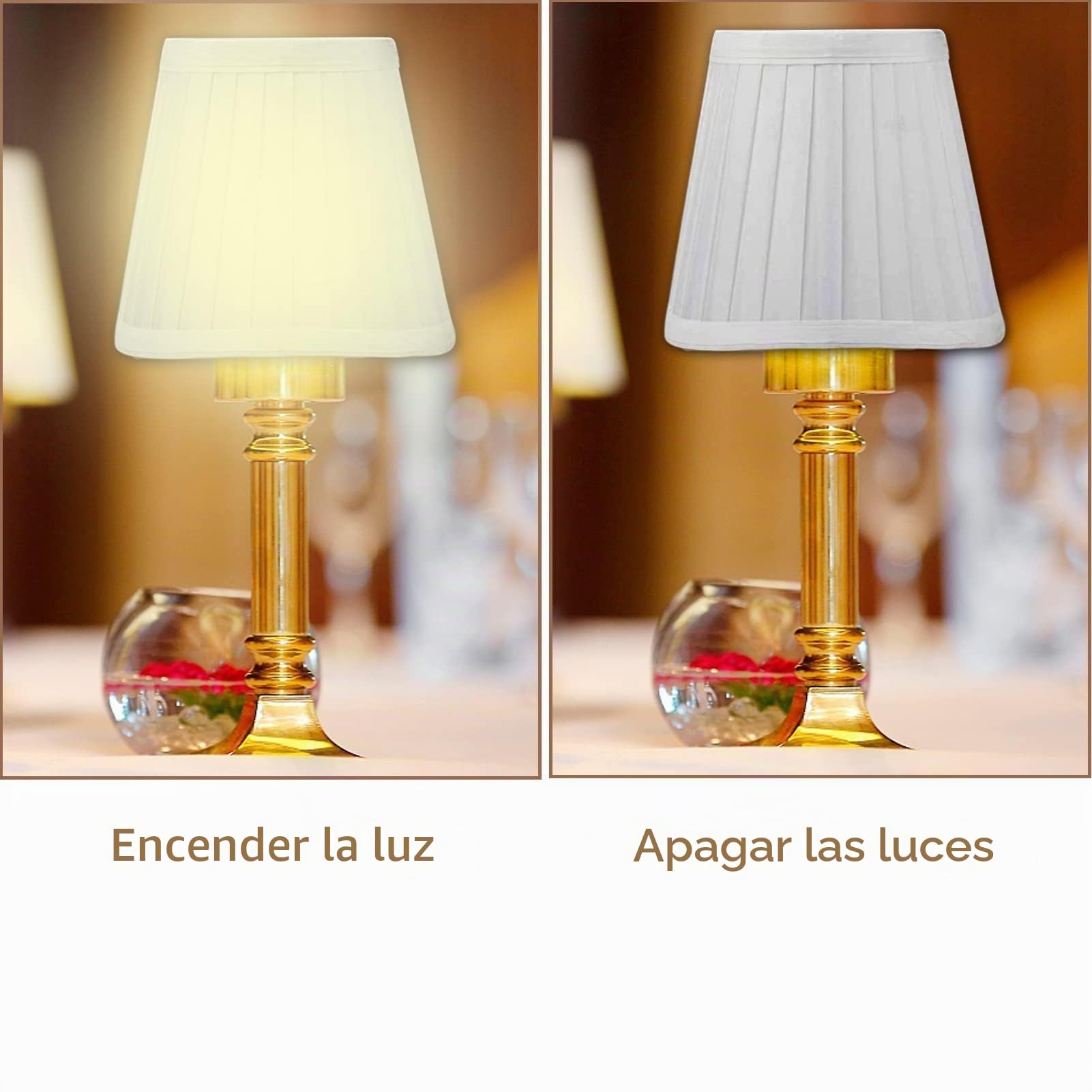 Juego de 6 pantallas de lámpara pequeñas, pantallas de lámpara de araña Clip on Lamp Shade para lámparas de mesa Chandeliers Wall Floor Lamp Replacement