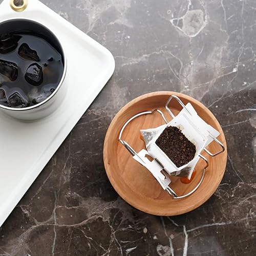 Miniatura 4 de V60 Bandeja de goteo para la mayoría de los goteros de café, granos de café de madera, taza dosificadora, bandeja de pesaje de granos de café