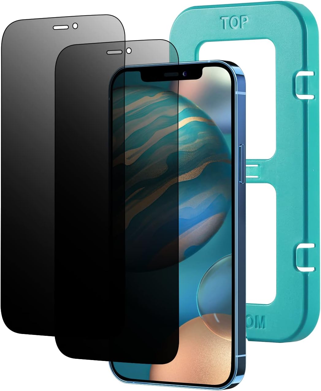 Maigoray Iphone12 Pro ガラスフィルム 液晶保護フィルム スマホ保護シート 強化ガラス フ ィルム 覗き見防止タイプ 2枚セット ガイド枠付き 商舗 気泡ゼロ 6 1インチ 硬度9h 高透過率 指紋防止
