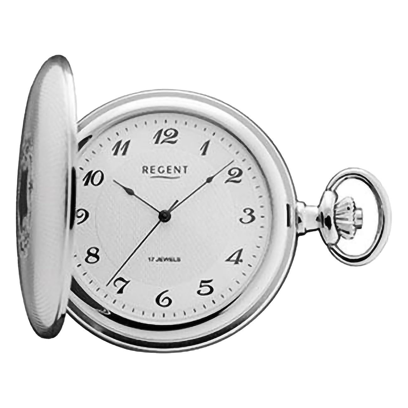 REGENT Orologio da tasca da uomo Savonnette 50 MM meccanico a carica manuale numeri arabi