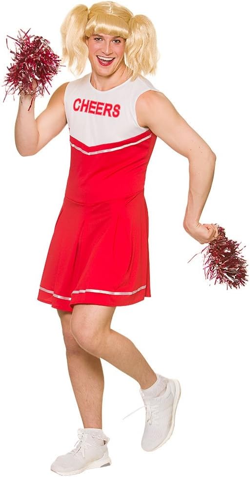Wicked CostumesAdult Mens Unisex Novelty Red Hot Cheerleader Medium Fancy Dress