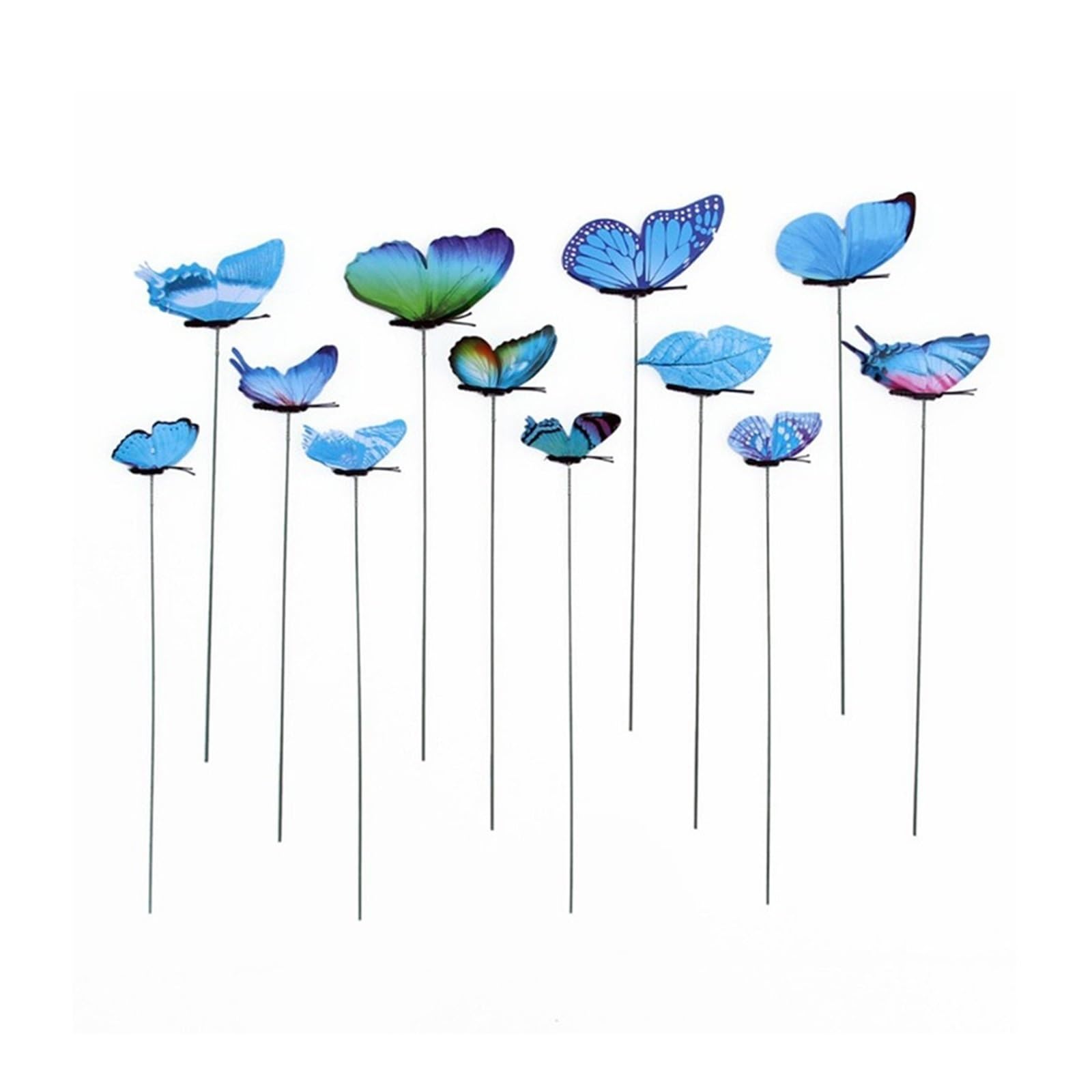 YUSUZH 12Pcs Artificial Butterfly Decor for Garden Fence Decor