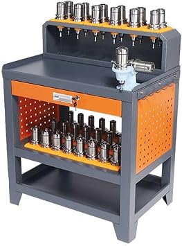 Multi-Tier Workbench Garage Tool Organizer Cabinet with Pegboard, Hanging Parts Bins, Shelves for Workshop, Home, Industrial UseA