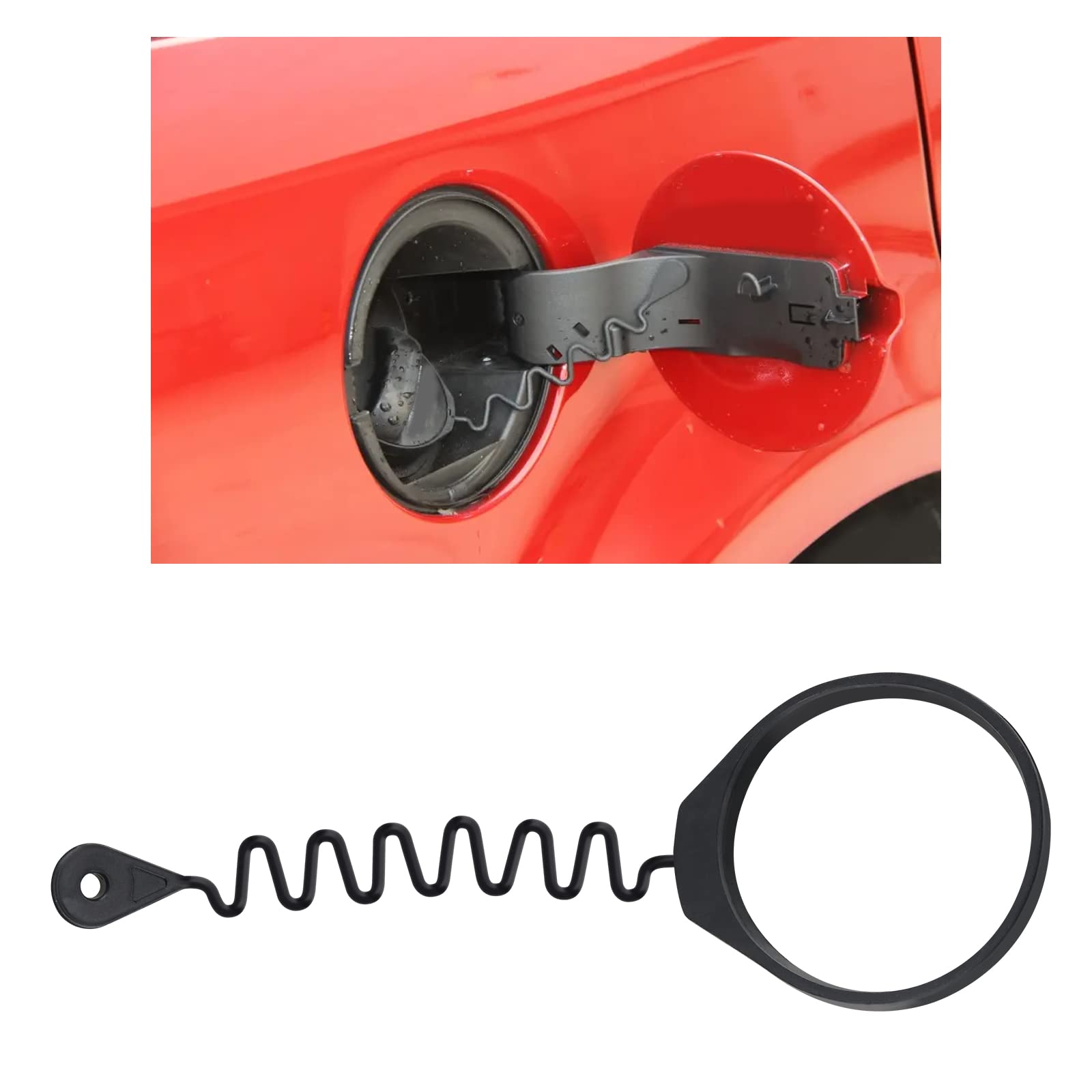 Micro Traders Lot De 2 Sangles De Retenue De Bouchon De Carburant De 62 Mm - 31336424 - Compatible Avec Volvo Petrol 850 S70 V70 C70 XC70 XC70 - Courroie De Retenue En Caoutchouc