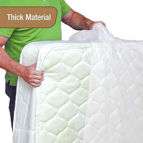 Miniatura 2 de King - Bolsas de colchón resistentes de 2 mil, 90 x 100 pulgadas, paquete de 5 unidades, fabricadas en Estados Unidos, almacenamiento o mudanza,