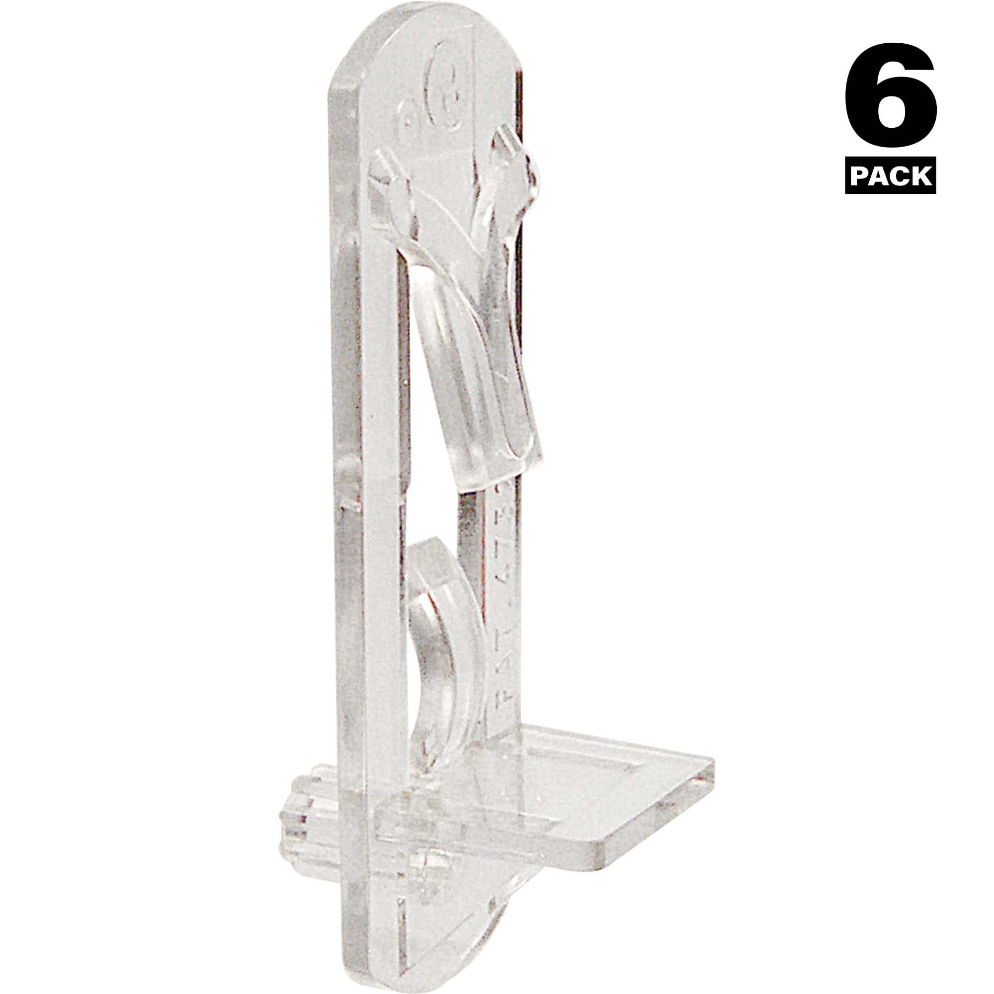 Prime-Line R 7316 1/4 In., Plastic, Clear Locking Shelf Pegs 6 Count (Pack of 1) — Amazon image 3