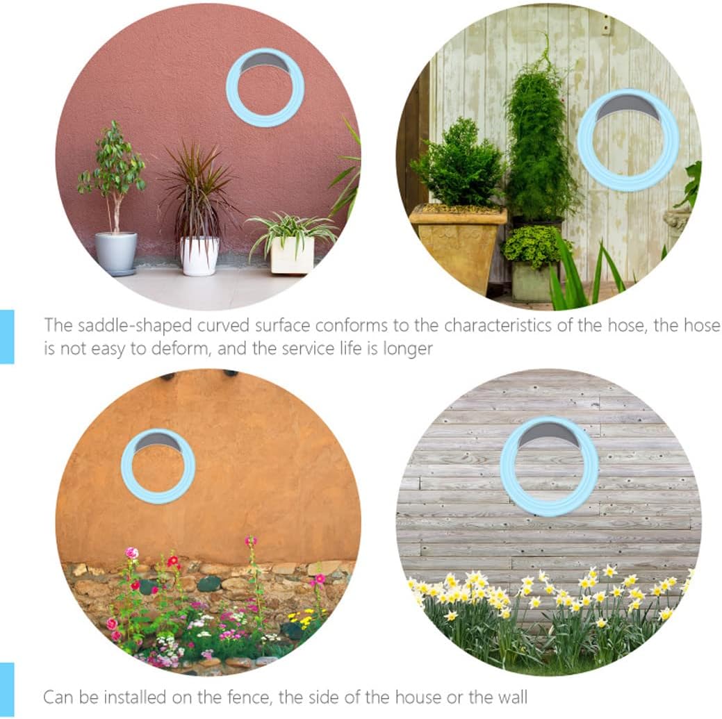 Garden Hose Holder,Water Hose Holder Bracket Wall Mount Solid Steel Hose, Hanger Heavy Duty Hose Stand Storage Holder ,Easily Holds Up to 100ft for Outside Garden Tidy (Sliver)