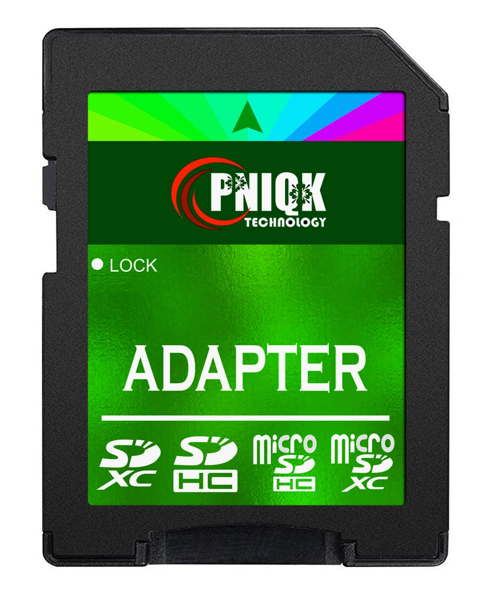 PNIQK MicroSD XC SD Adapter Compatible with All MicroSD Mobile Memory