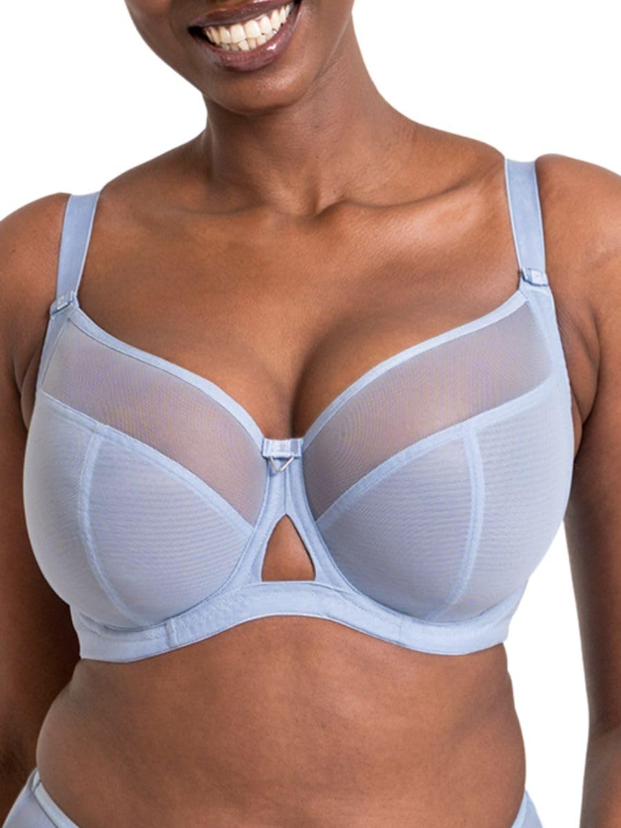 Curvy Kate Women's Periwinkle Blue Balcony Side Support Bra Victory Underwired Underwear Lingerie Cup 44Ff