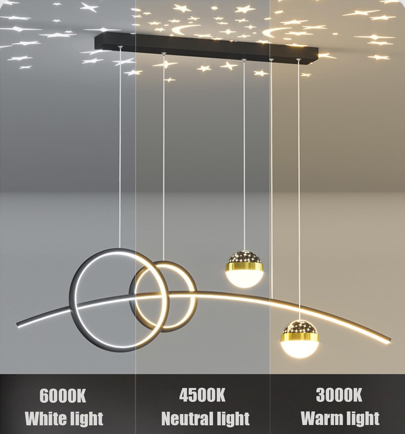 QAZQA Rowan - Moderne LED Dimbare Hanglamp Met Dimmer Voor Boven De Eettafel In Eetkamer 1 Lichts O 740 Mm Zwart Woonkamer Slaapkamer Keuken