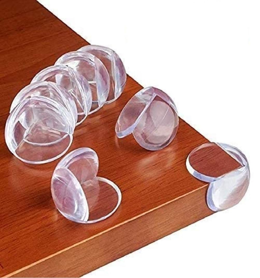 Klever Zone Safety Protector Child Baby Table Corner Edge Protection Cover Free Children Anti-Collision Edge & Guards, Transparent Color 4 Pcs.