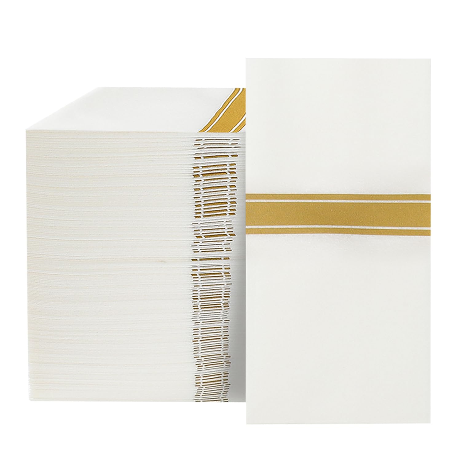 Fete 200 Asciugamani Decorativi Oro – Usa E Getta In Lino, Per Matrimoni E Cene Formali - 4