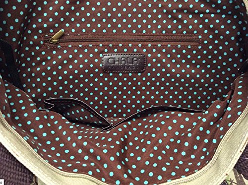 CHALA Canvas Tote Bag - Women Shoulder Purse with Detachable Charm/Keychain3