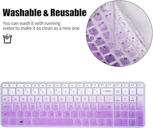 Vista 22 de Protector de teclado compatible con HP Pavilion 15.6" Series/HP 15.6" pantalla táctil portátil 15-BS020WM/HP Pavilion x360 15.6" Series/HP Envy x360