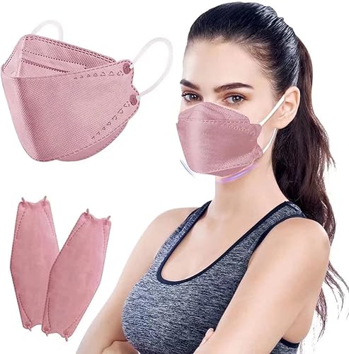Miniatura 59 de Disposable Face Masks, 4 Layer Face Masks, 50 PCS Adultos 30 Pcs Dusty Rose