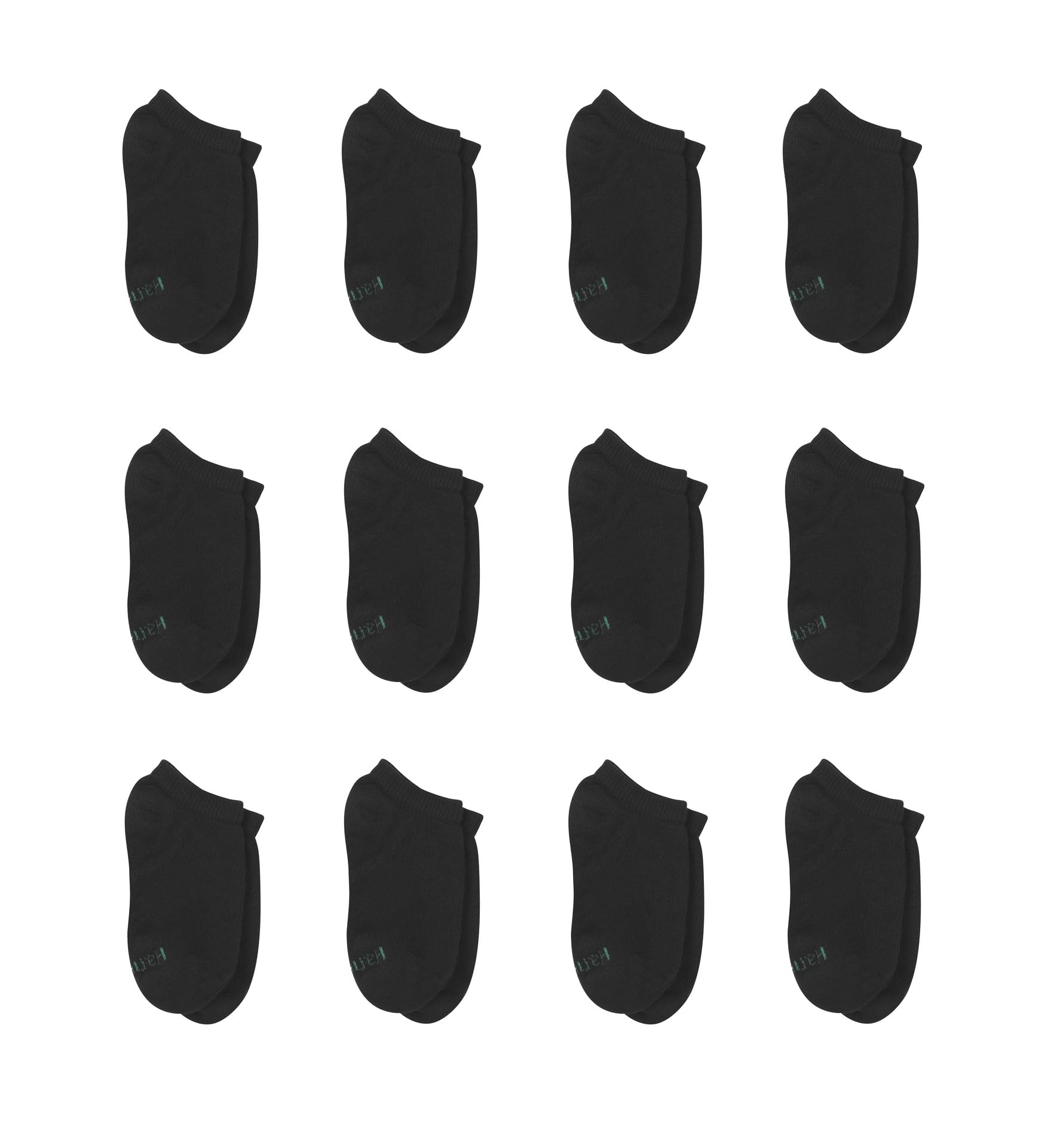 Hanes Calcetines para niños, tobillo acolchado doble resistente y invisible, paquetes de 12 pares