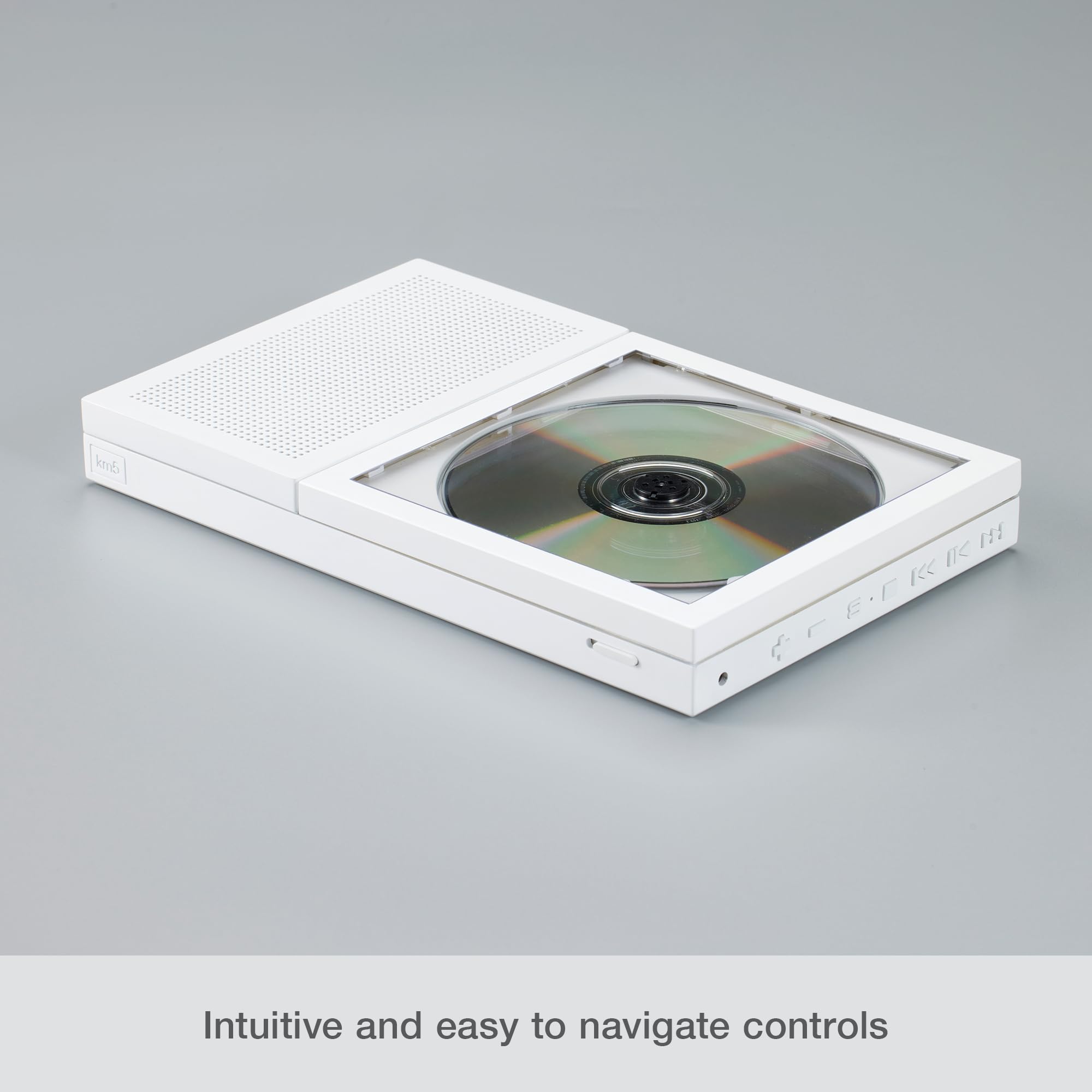 ポータブルプレーヤー km5 Instant Disk Audio-CP2 White ワイヤレスCDプレーヤー Instant Disk Audio ホワイト CP2-001(W) km5