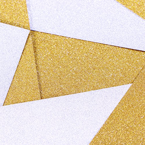 10 folhas de papel com glitter e glitter A4 da Rosenice, para scrapbook artesanal brilhante (dourado