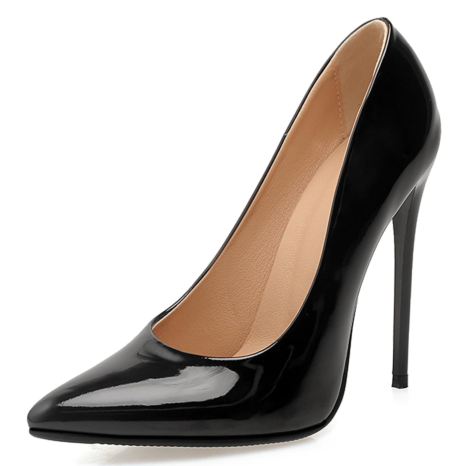 Asterisco Zapatos de Salón de Mujer Tacón Alto Puntiagudo Sin Cordones, Talla 33-51