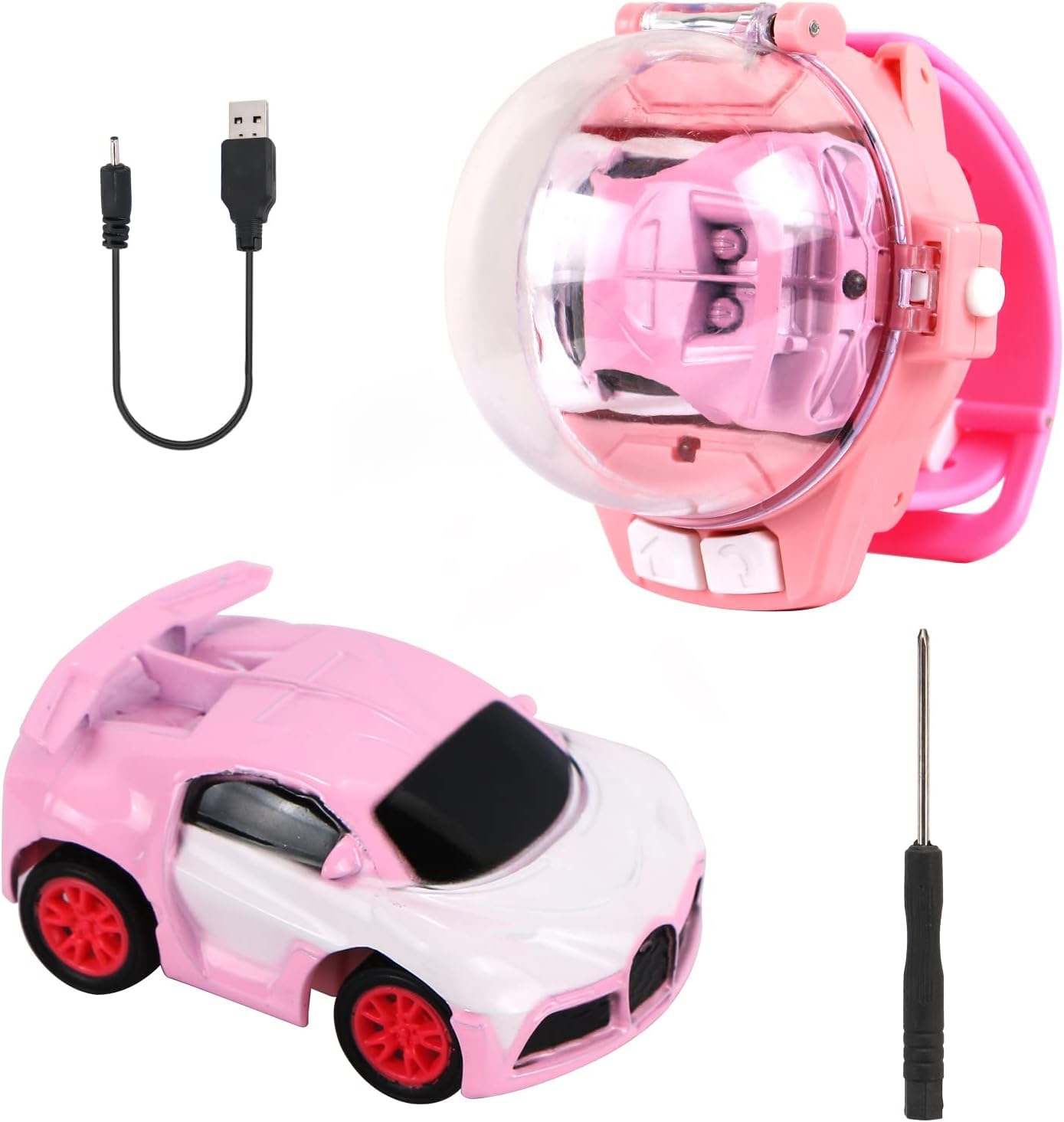 VikriDA New Mini Remote Control Car Watch Toys, 2.4 GHz Detachable
