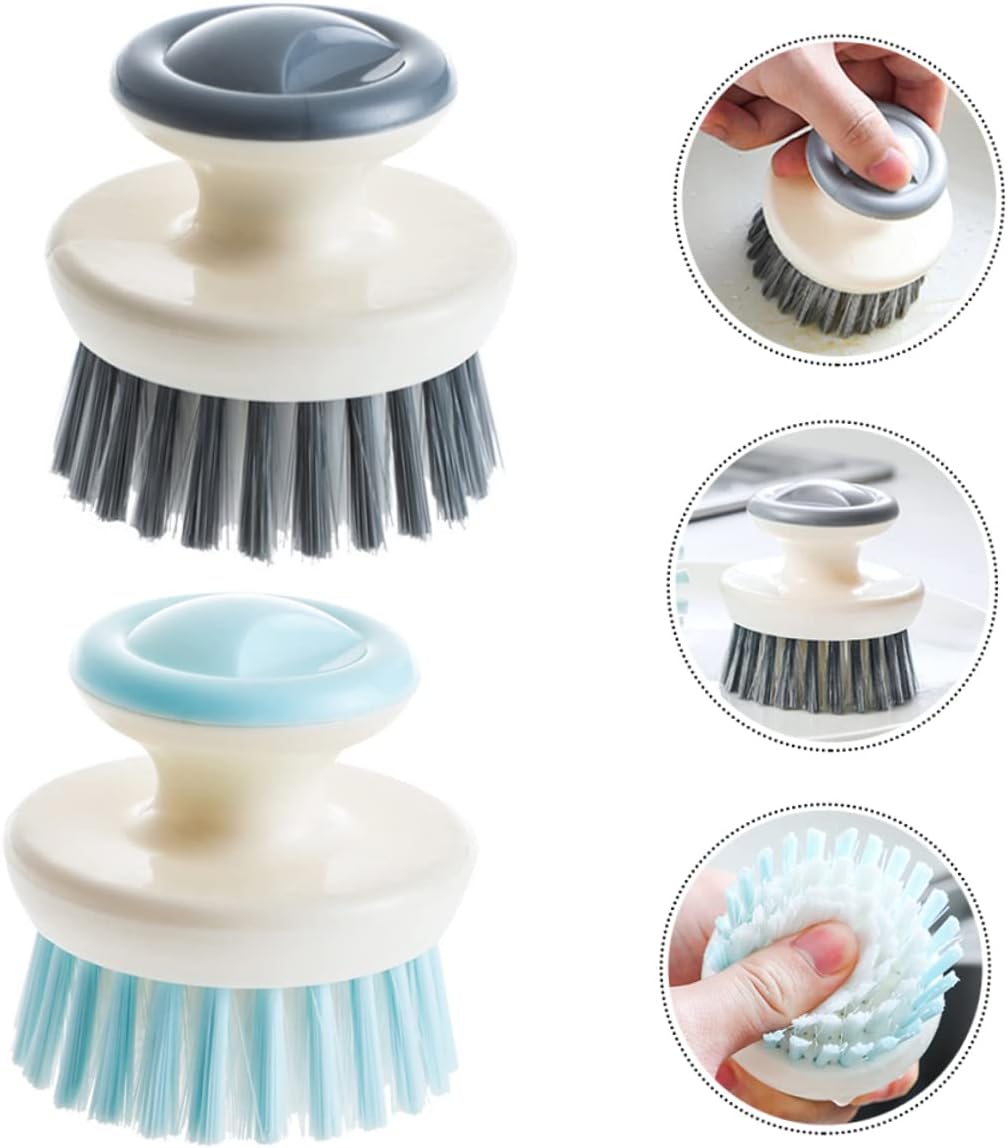 4Pcs Cleaning Brush Dish Cleaner Brush Dish Scrubber with Handle Dish Scrub Brush Dish Cleaning Tool Dish Scrubber Kitchen Utensils