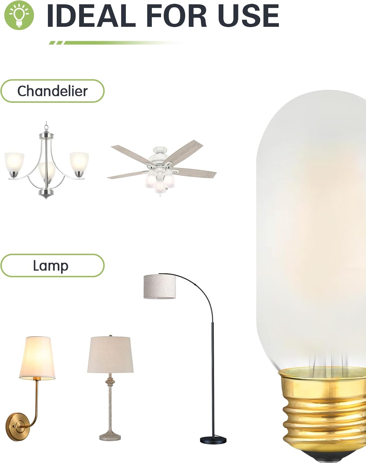 Frosted T45 E26 LED Bulb Dimmable 40W Equivalent E26 Bulb 4 Watt Soft White 3000K E26 Edison Bulb AC120V 400lm Tubular T14 LED Light Bulbs for Pendant, Sputnik,Vanity,Wall sconces, 4 Pack