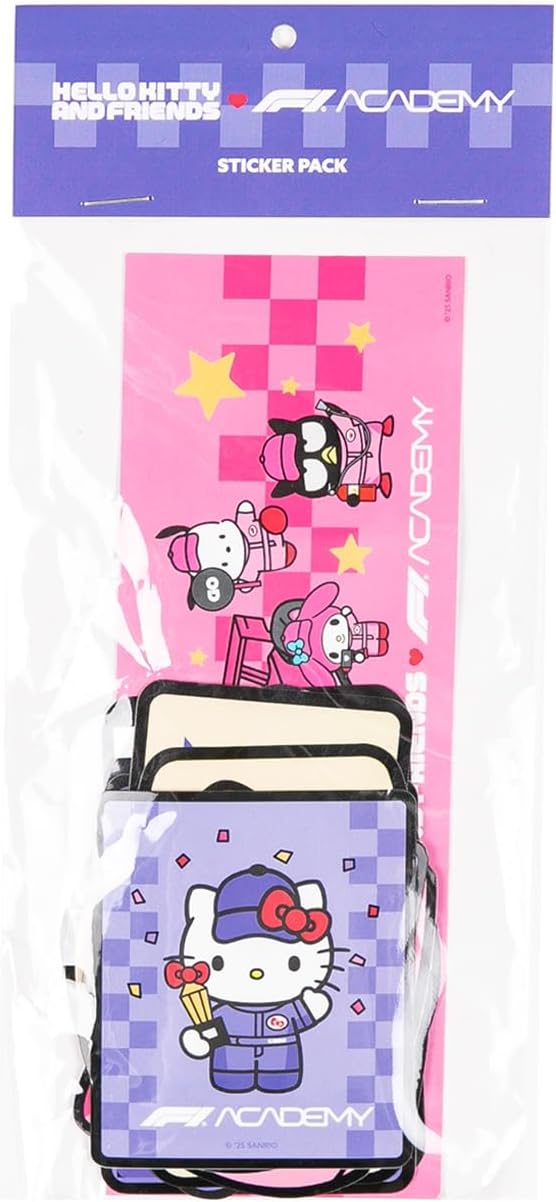 F1A x Hello Kitty Unisex Sticker Pack, Multicolor, One Size