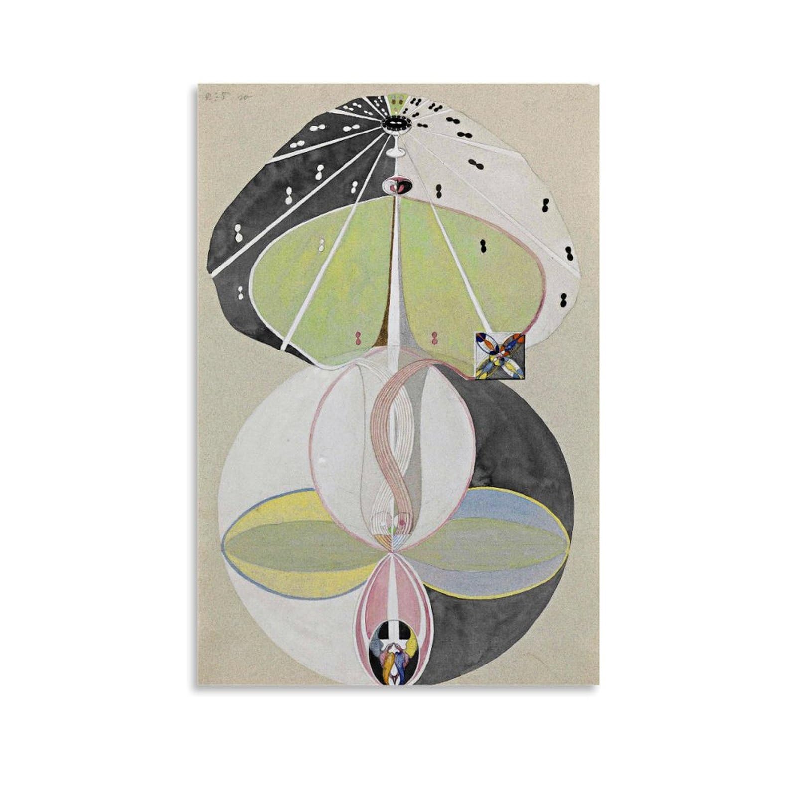 JUYOZ Hilma Af Klint Painter Works《Tree of Knowledge》Poster Artworks Picture Print Wall Art Painting Canvas Gift Decor Homes Decorative 24x36inch(60x90cm)