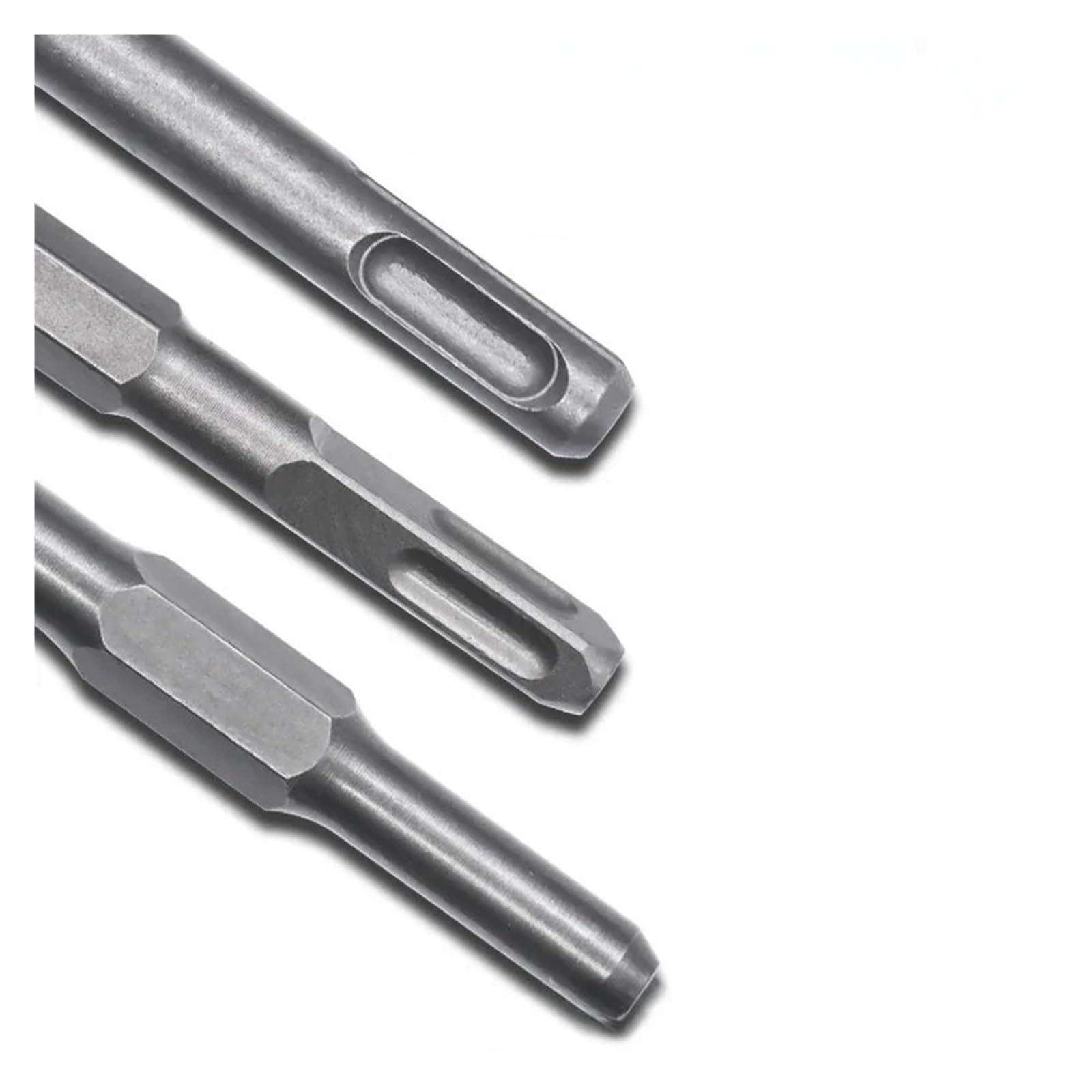 Cincel SDS/Plus de 250 mm con Mango Redondo, Martillo eléctrico, Punta ranurada, cincel Plano, Herramientas de mampostería for hormigón, ladrillo, Pared, Roca(Widened Flat Chisel)