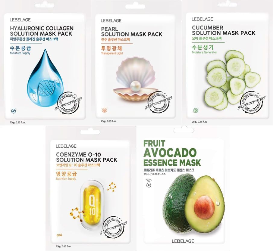 MOISTURIZING SOLUTIONS VARIETY MASK PACK (PACK OF 5) | KOREAN MADE SKIN CARE