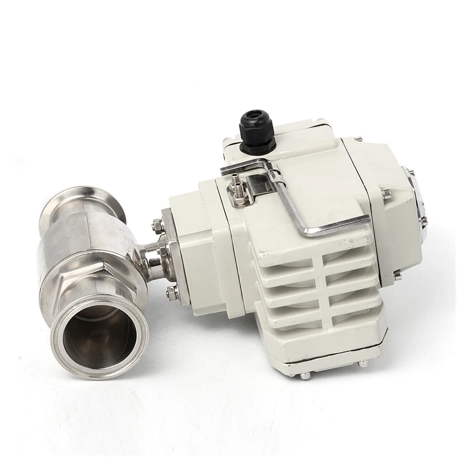 JNVFTCUX 45mm sanitary stainless steel quick ball valve 220V 110V 12V 24V clamp type installation straight(12VDC)