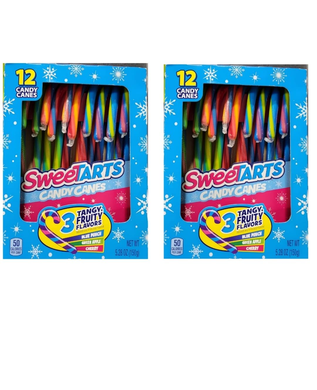 Candy Canes Variety Pack - Assorted Flavors, Great for Stocking Stuffers, Tree Decorating, Holiday Parties, and More (Sweetarts)