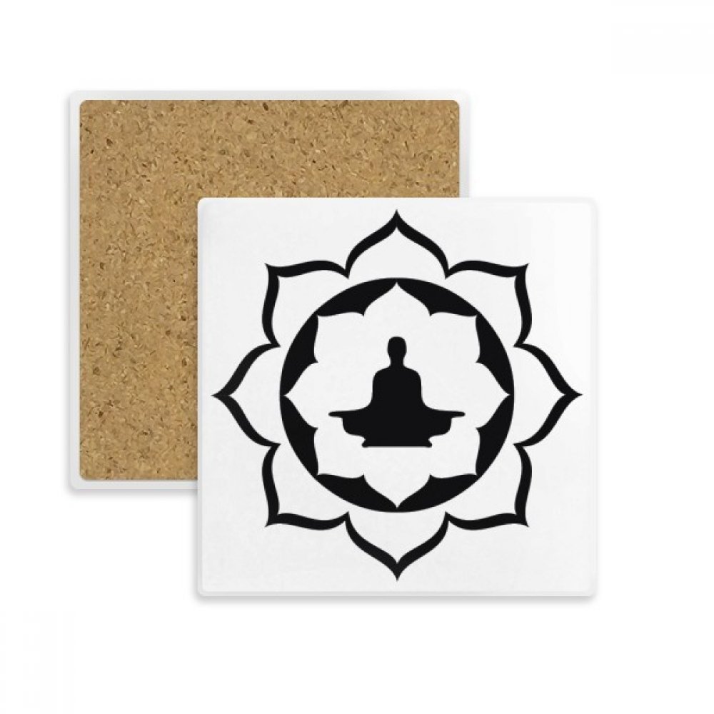 Dessous de verre absorbant lotus cadeau idéal pour amateurs de thé et de décoration