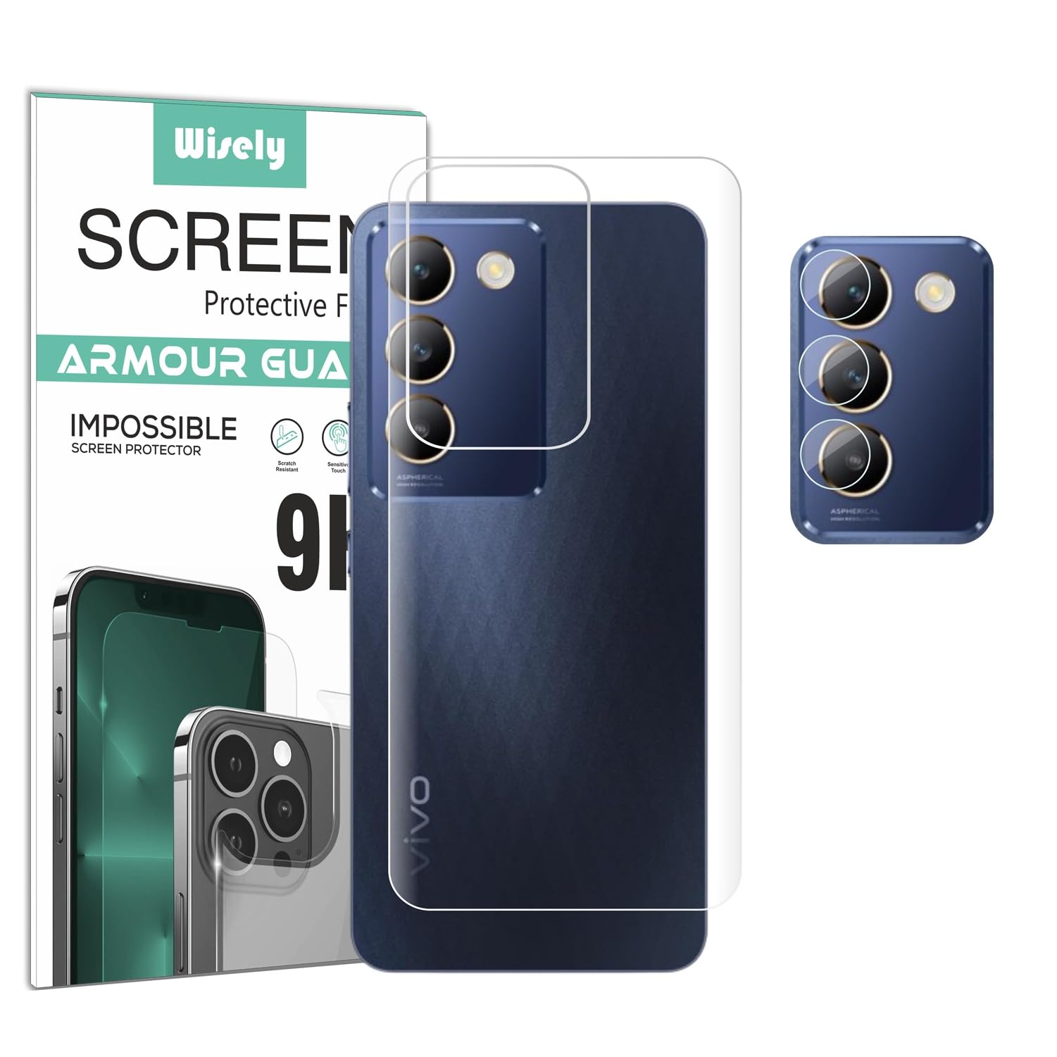 Wisely 2in1 Camera Lens Nano Glass + Anti Scratch TPU Back Guard Screen Protector for Vivo Y200e 5G - |Back + Camera Guard| (B0CWDCMPGY) Amazon Price History, Amazon Price Tracker