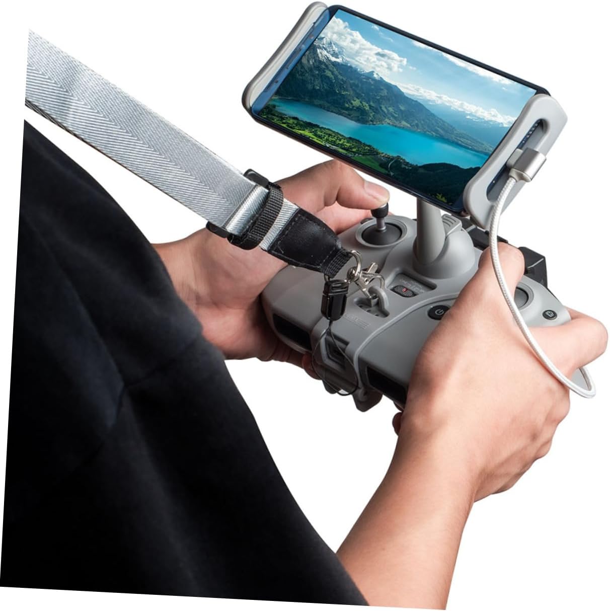 Remote Control Tablet Mount Compatible Air Phone Holder Screw Lightweight Easy Use for and Tablets Prevents Scratches and Slipping