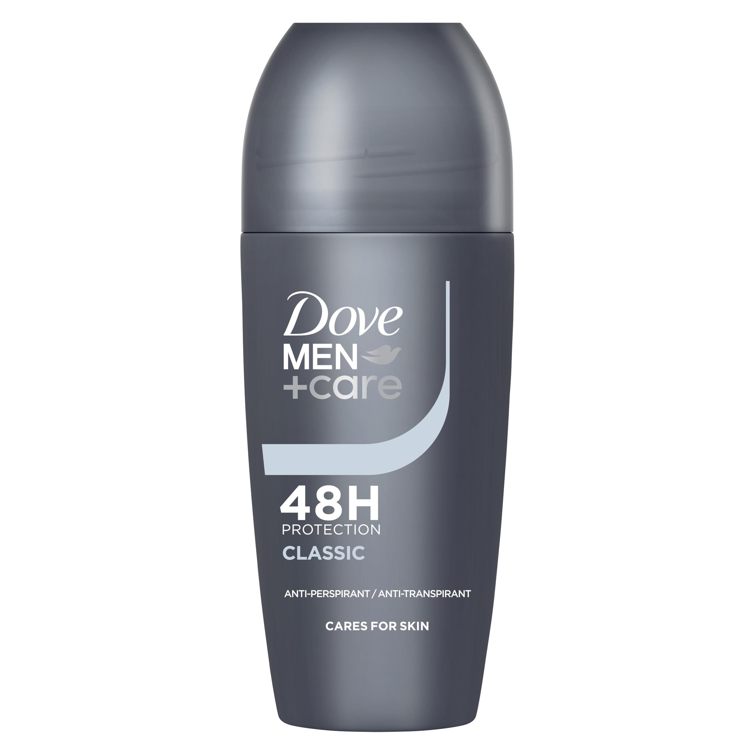 Dove Men, Care Classic Antiperspirant Roll On deodorant for men with long-lasting fragrance for 48h protection and comfort 50 ml