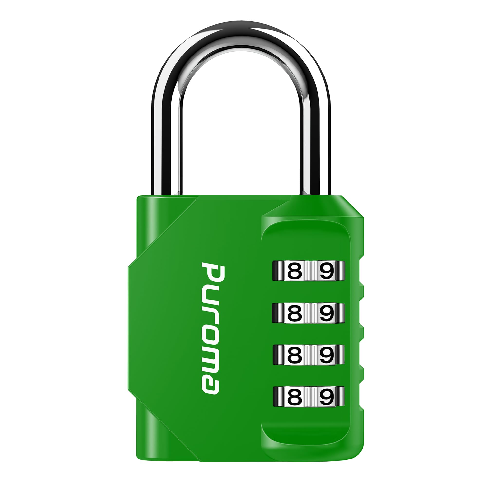 Puroma 1 Pack Combination Lock for Locker 4 Digit Outdoor Waterproof Padlock for School, Gym, Sports, Fence, Toolbox, Gate, Case, Outdoor, Hasp Storage, Cabinets (Green)