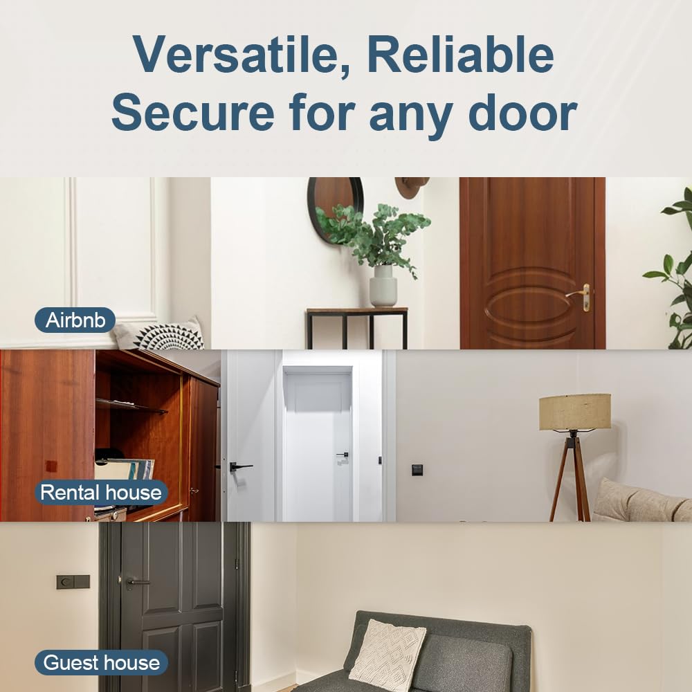 CGPLUS SEDOLI - Tope de puerta de seguridad con alarma de 100 dB para una estancia segura, hogar, viajes
