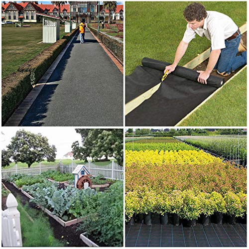 image for N/H Cheruje 4 FT × 250 FT Weed Barrier Landscape Fabric Non-Woven Fab
