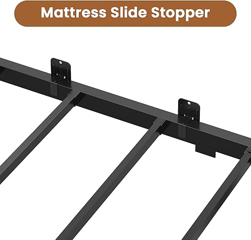 Miniatura 8 de Hasuit Sofá cama matrimonial con estantería de almacenamiento y cajones, marco de cama para dormitorio de niños, unidad de tamaño matrimonial con