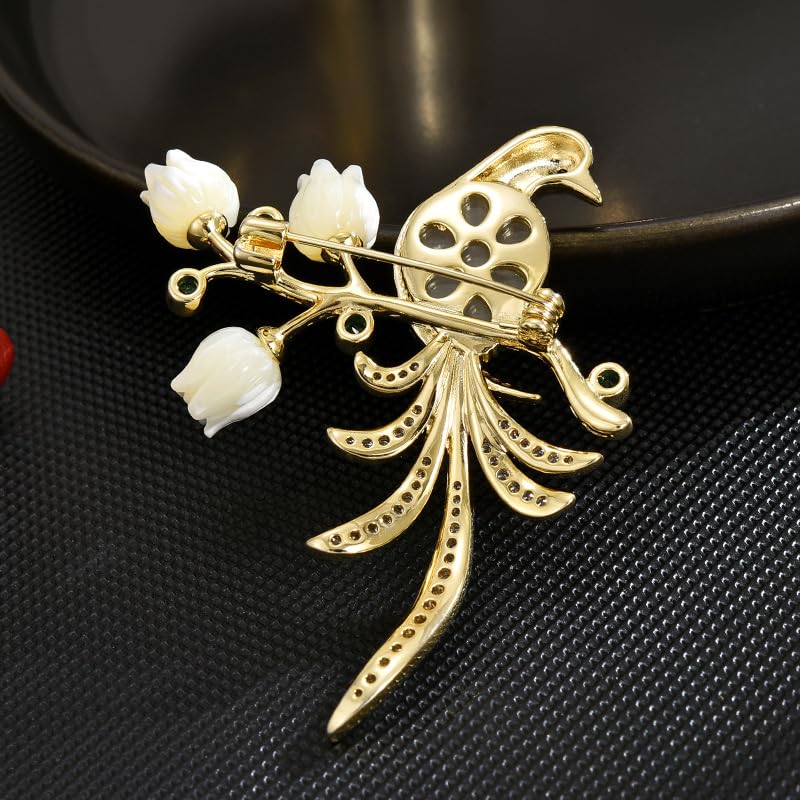 Image of Animal Brooch for Women Rhinestone Brooch Pin 18k Gold Plated Animal Lapel Pin Fashion Jewelry Gift for Mom Wife