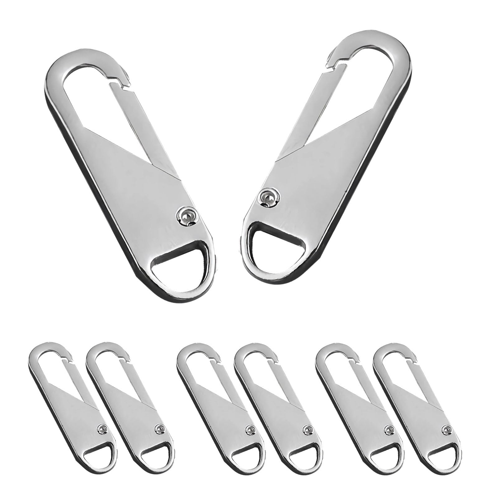Photo 1 of Deoward Zipper Pull, 6 PCS Replacement Metal Zipper Handle Mend Fixer Tab for Luggage, Suitcases, Backpacks, Jackets, Purses, Handbags