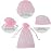 HRX Package 100pcs Pink Organza Bags,4 x 6 inches Wedding Christmas Favors Gift Drawstring Bags Jewelry Pouches