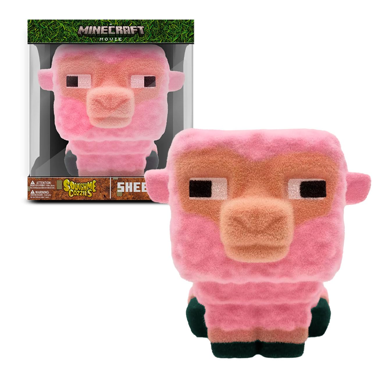 Minecraft Mighty Mega Squishme (Pink Sheep Cozie)