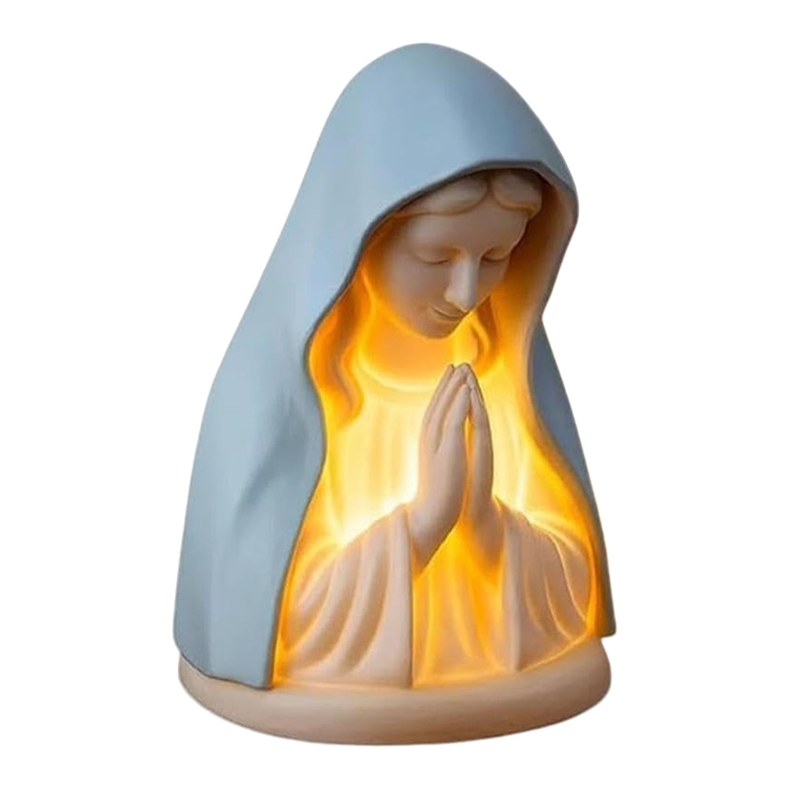 carotoe LED Devotional Table Lamp, Virgin Marys Prayer Night Light, Religious Statue Lamp, Decorative Table Home Decorations Decorative for Living Room Bedroom