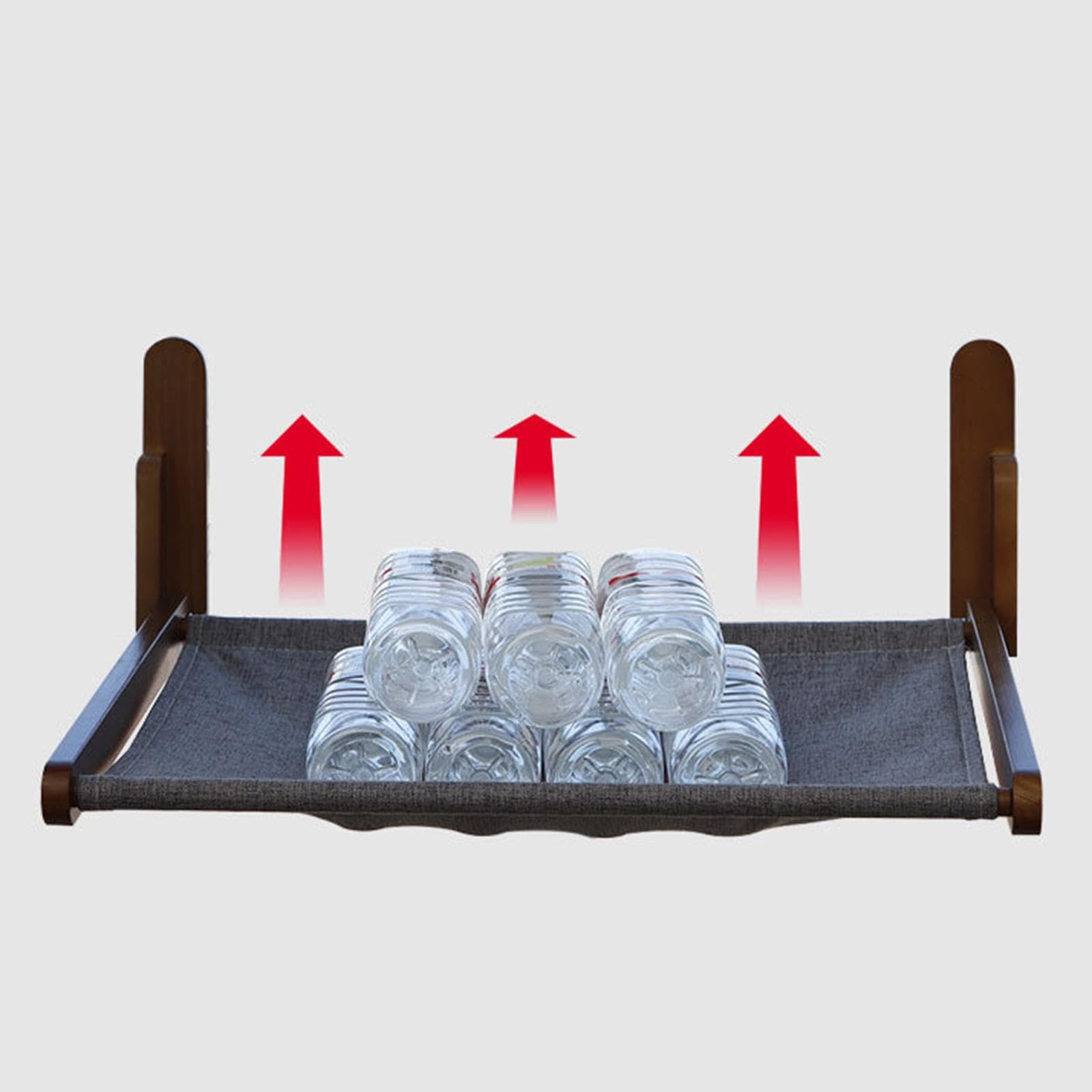 Perchoir de Fenêtre pour Chat, Hamac pour Chat, Grands Lits pour Chats de Fenêtre avec 4 Ventouses, Cadre en Bois, Siège Pliable pour Chats D'
